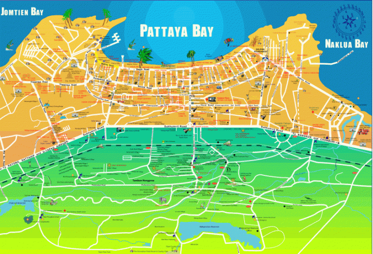 Карта Паттайи